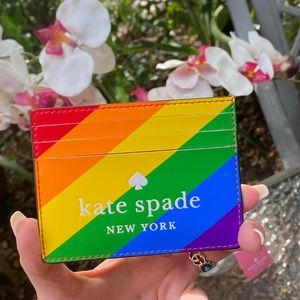 Kate Spade Rainbow Pride Cardholder Wallet NWT